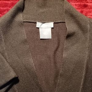 Ann Taylor, Size MP, Wrap Around Sweater, All Black, Long Sleve, Knitted